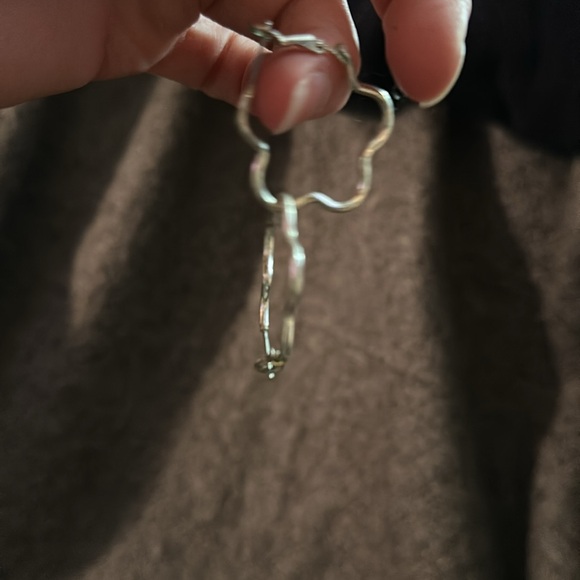 Vintage Brutalist Silver Tone Abstract Hoop Earring Lot Set 8 Pairs 1.5 to 2.5” - Picture 8 of 10